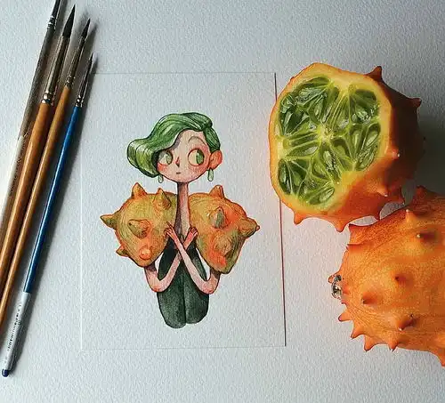 水果拟人化画风太过另类独特,以后无法直视西瓜少女和石榴女王