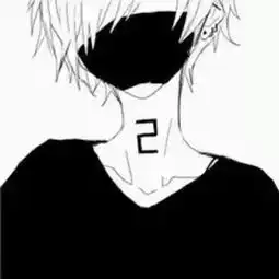 男生头像黑白口罩