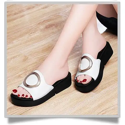 盾狐新款夏季时尚平底平跟一字拖防滑女鞋韩版休闲凉拖鞋子1801