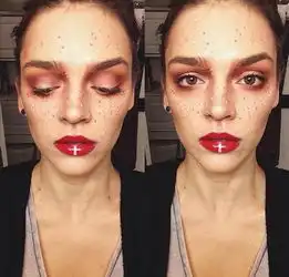 彩虹雀斑成化妆新潮流越夸张点赞越多