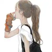 卡通背影头像女,清新卡通女生背影微信头像图片