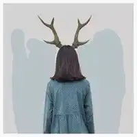 戴鹿角的森系女生头像微信头像图片大全