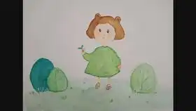 手绘插画六只手臂的妈妈