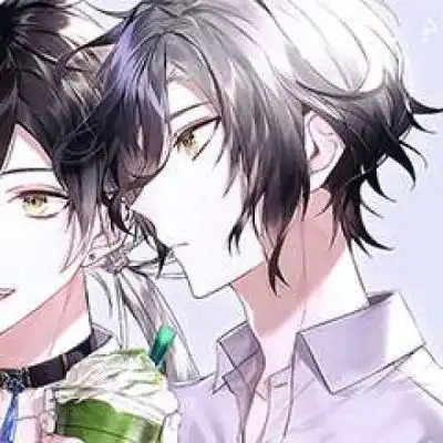 基佬头像一对污一点卡通二次元基佬头像一左一右