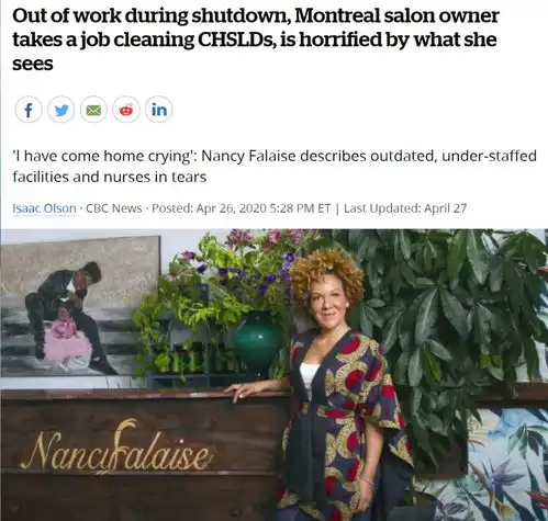 加拿大美女老板为生计当清洁工,走进养老院吓呆了