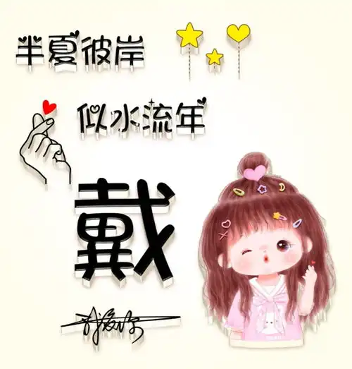 百家姓卡通男女姓氏头像分享第二期