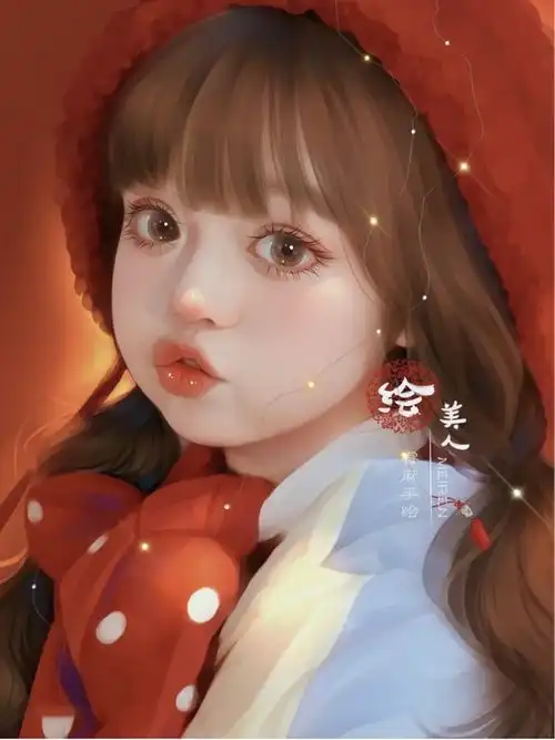 高端柔美风手绘女生头像2,太绝了