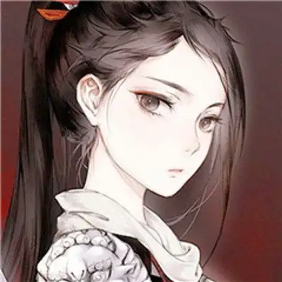 头像漫画女高冷黑白插画