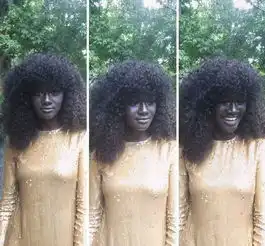 黑到没眼睛全球最黑女子火了,被誉为黑色素女神