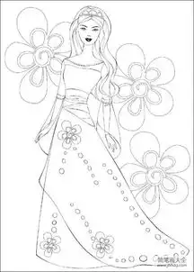 卡通和电影人物简笔画芭比简笔画图片