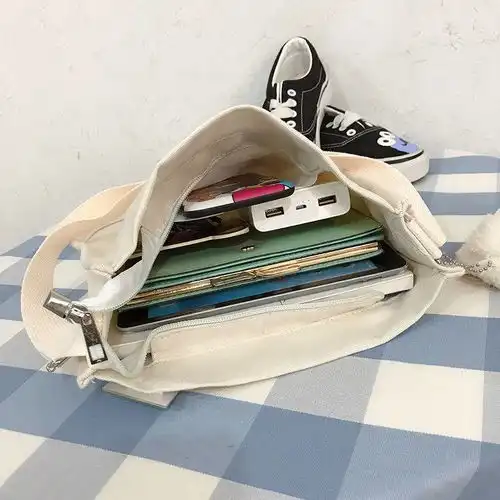 韩国ins复古大容量学生上课帆布包