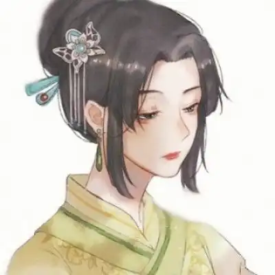 唯美古风头像女手绘粉色