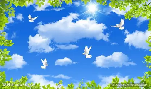 蓝天白云设计图自然风光