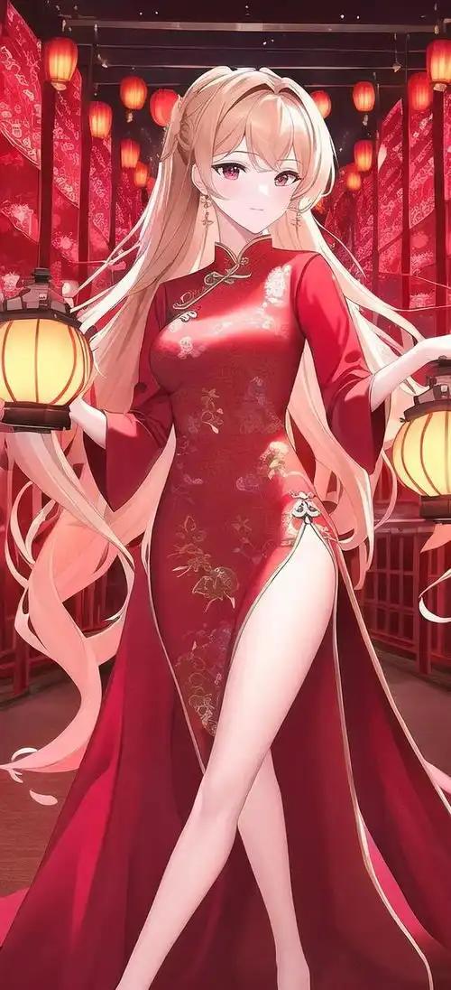 二次元精美壁纸旗袍少女