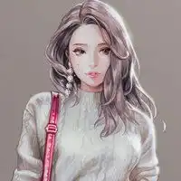 手绘插画女生头像彩绘气质好看插画女生头像