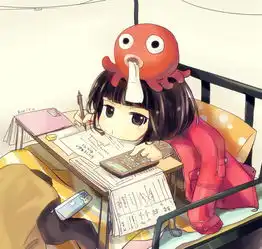 萌q版二次元美女插画动漫