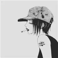 伤感头像动漫抽烟女