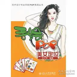 卡通头像女手绘pop