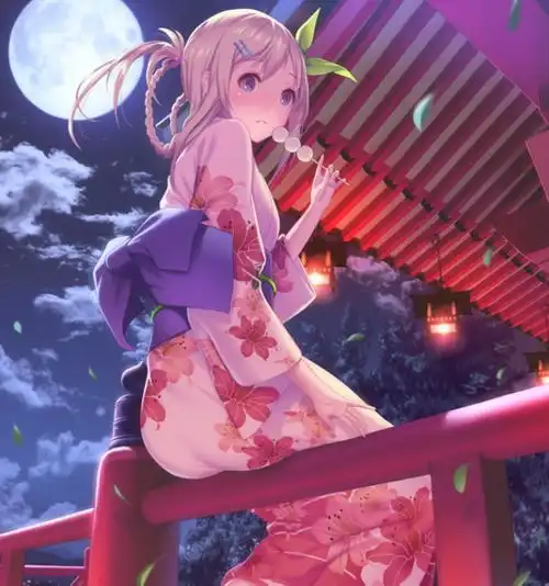 动漫头像拥有漂亮长发的小姐姐,走在路上就是特别的自信