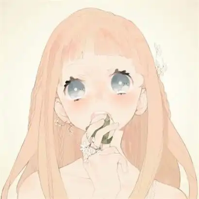 卡通头像女孩可爱呆萌白