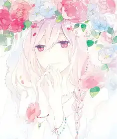 插画头像女生简约气质柔