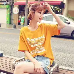 马卡龙色t恤,化身清新小仙女