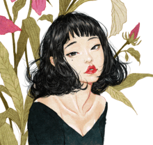 她的插画作品宁静细腻柔和,看了会心情好
