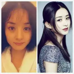 没ps美白的女神什么样赵丽颖甜美baby皮肤差