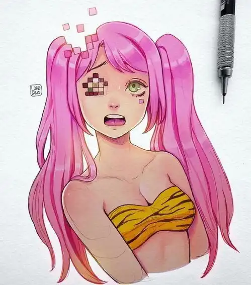 新奇的拟人化人物设定,碰撞与融合的艺术,美女变成汉堡夹心