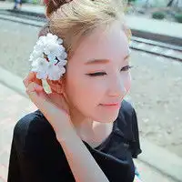 女生头像带花真人白衣