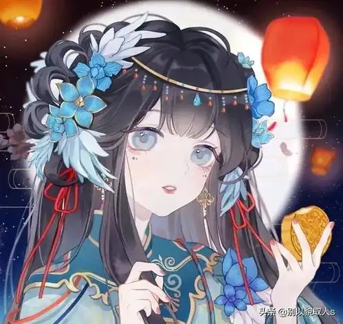 美女插画头像