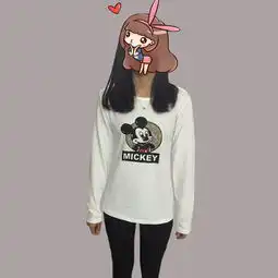 中大童男女童时尚休上衣卡通单件t恤小孩上衣潮韩版童装新款兔制包邮