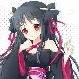 嘴里叼线的可爱少女,动漫头像