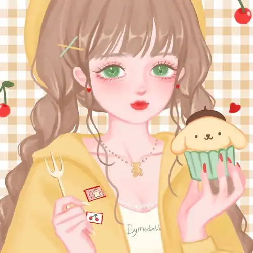 插画女生头像隔忘川,依稀醉梦轮回转,执笔绘朱颜