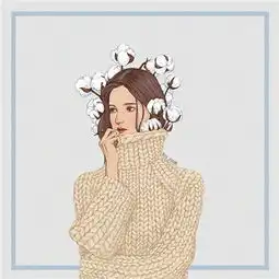 手绘文艺范女生头像伤感2018万家灯火没有一盏等我