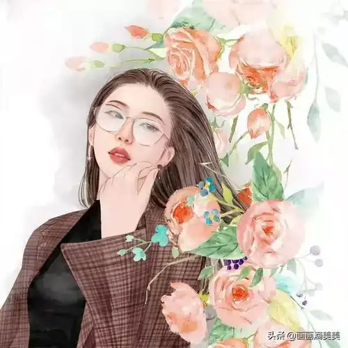 森女头像文艺范手绘单身