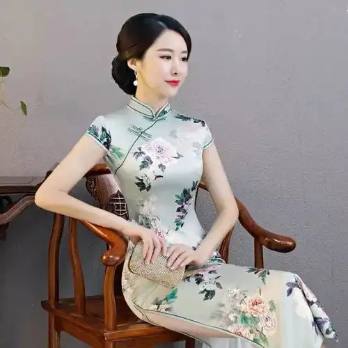 复古牡丹花旗袍美人,温婉倾城的人间妃子
