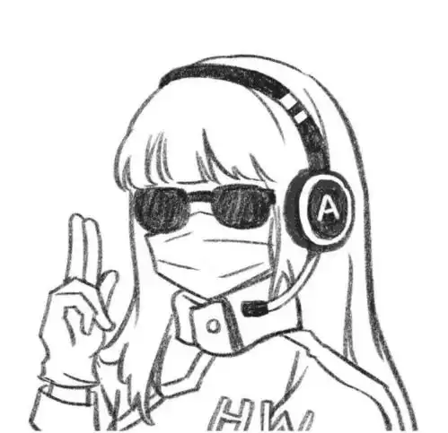 插画女生头像