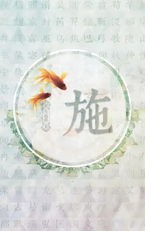 文字姓氏图片我姓施