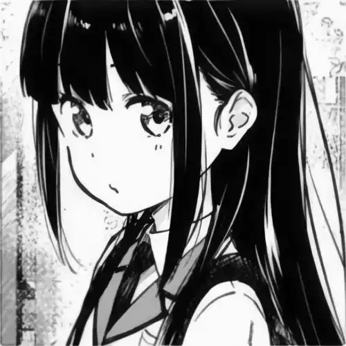 女生头像动漫黑白性感