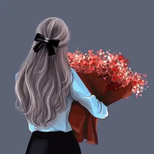 头像唯美治愈手绘背影,仙气十足