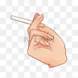 卡通仰头吸烟头像图片