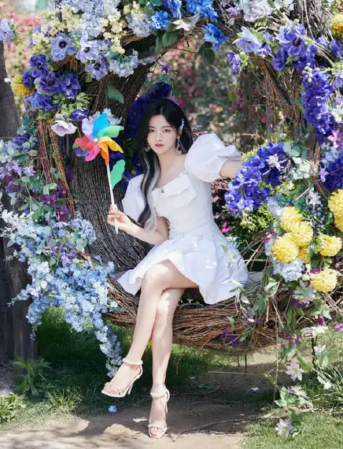 23岁杨超越上班照曝光,超短裙秀出漫画腿,手拿kt猫水壶有点萌