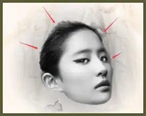 ps教程手把手教你合成古典美女头像