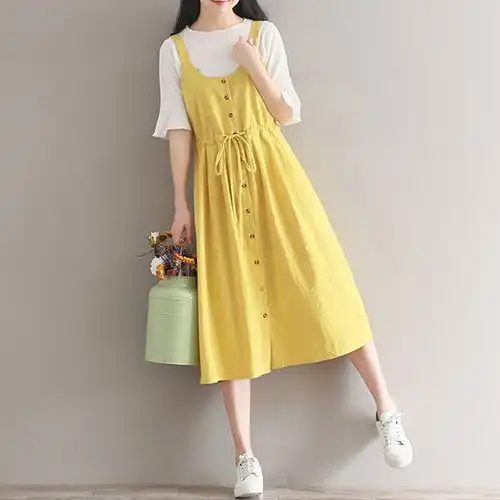 小清新的宽松连衣裙,修饰身形,轻松遮肉显瘦