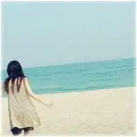 qq侧面头像女生头像海边