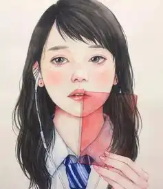 用水彩,教你画女孩每一幅都超美