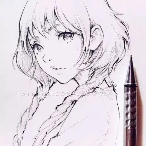 90后美女的小清新二次元动漫手绘,不能错过