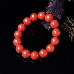 宝玉石级南红樱桃红13mm手串