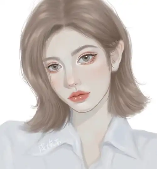可甜可盐的手绘女生头像